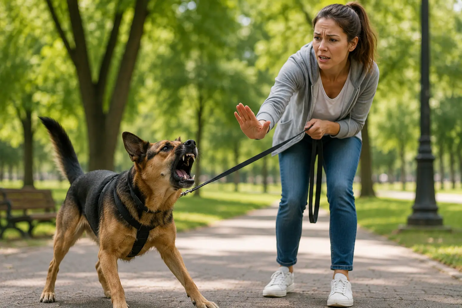 Barking Dog in Park